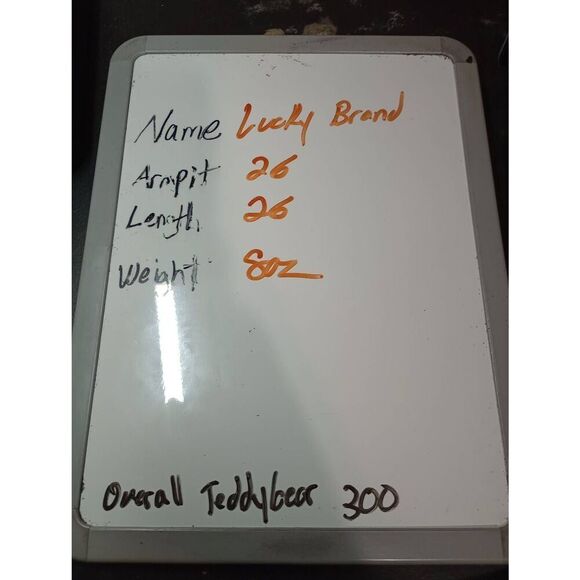 Lucky Brand Shirt Ladies 2x Navy Tan Floral 3/4 Sleeve Scoop Neck Brass Button F - Picture 8 of 8